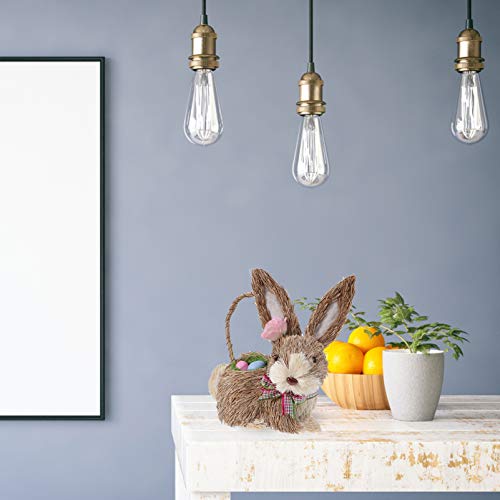BESPORTBLE Coelho da Páscoa Palha Decoração Coelho Coelho Primavera Decorações De Easter Estatueta A