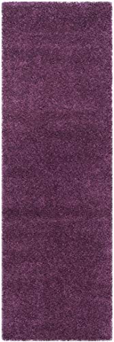 Safavieh California Premium Shag Collection 2'3" X 11' Purple Sg151 Non-Shedding Living Room Bedroom Dining Room Entryway Plush 2-Inch Thick Runner Rug #TOP2