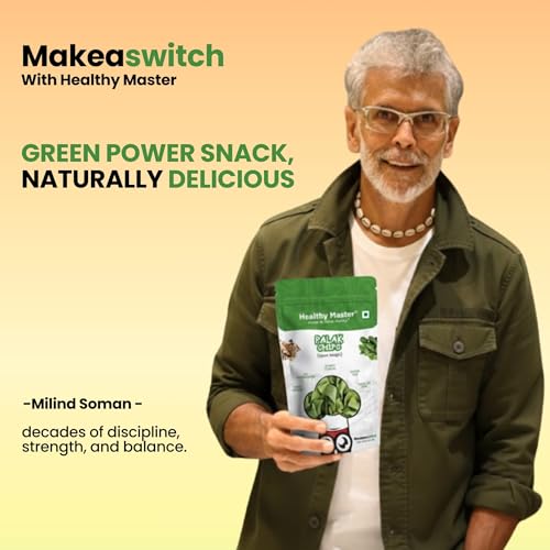 Image of Healthy Master Palak Chips Combo 900g (100g Each) Pack of 9 | Light & Crispy | High Protein Chips | Gluten-Free | No Maida, No Palm Oil | Low-Calorie | Healthy Snacks for Adults & Kids