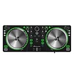 The Next Beat by Tiesto SX1 DJ Controller with Audio Mixer, Auto Sync & Dual Headphone Output – Portable DJ Decks with Jog Wheels, USB-C, VirtualDJ LE Software & Online Lessons for Beginners to Pro-Am