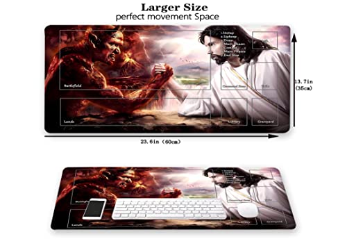 Mtg Playmat, Game Play Mat For Mtg Tcg 24 X 14 Inches Trading Card Inked Game Playmats With Storage Bag Smooth Rubber Surface Battle Game #TOP1