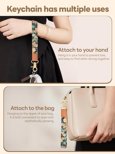 Image of Wristlet Keychain for Women and Men, Key Chain Holder, Wrist Lanyard for Keys