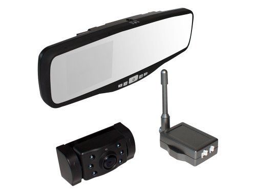 ProUser APB100 20116 Inalámbrico cámara de Marcha atrás integrada en el Espejo retrovisor con 3.5 '' Monitor y cámara de visión Nocturna
