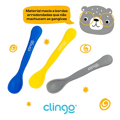 Colher Colors Multicor - Kit 3 Unid, Clingo, Multicor