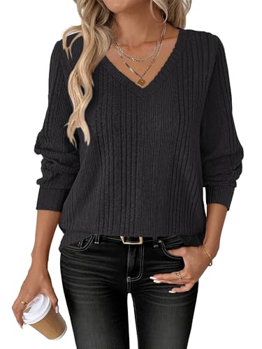 Save 25% on ANRABESS Women's V-Neck Sweater with code PGVN6GR9