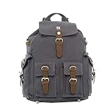 Pure Rucksack Hanf HF017 klassisch grau mit 4 Vortaschen Cannabis 40cm