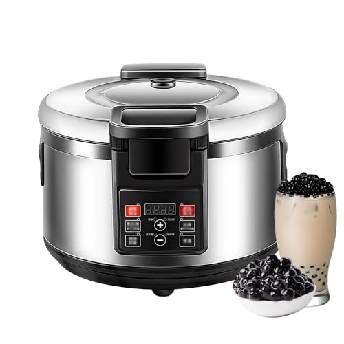 Pearl Maker - Olla automática de 16 L con pantalla LED, antiadherente, ajuste de tiempo, multifuncional para restaurantes, té con leche y tiendas de postres