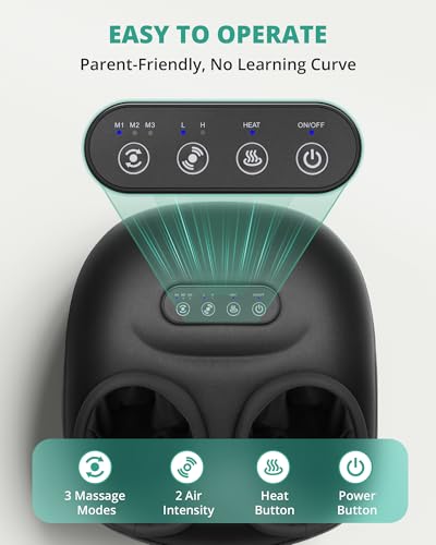 Image of Medcursor Foot Massager Machine Heat, Shiatsu Kneading & Rolling, Massage for Plantar Fasciitis & Foot Pain Relief, Adjustable Air Pressure, Fits Up to13, Gift for Women & Men