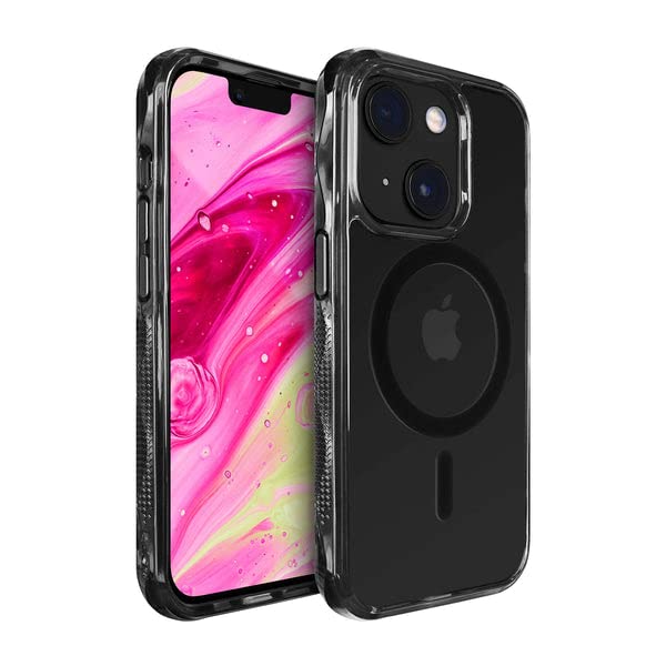 LAUT - Custodia Crystal Matter X compatibile con accessori MagSafe per iPhone 14 Plus (6.7") - Black Crystal