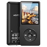 AGPTEK A02 64GB MP3 Player, 70 Hours Playback Lossless Sound Music Player, Supports up to 128GB, Black