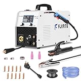 FLARING 215Amp MIG Welder 120V/240V 6 IN 1 Welding Machine Flux Core/Gas MIG/Stick/Lift TIG/Spot welding/Spool Gun Multi-Process Aluminum Welding 2lbs/11lbs Wire Competible LED Display Portable Welder