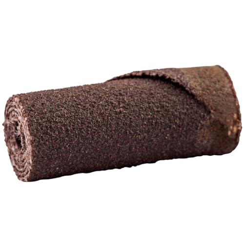 Merit Abrasive Cartridge Roll, Aluminum Oxide, 1/8" Arbor, Roll 3/8" Diameter x 1" Length, Grit 240 (Pack of 100)
