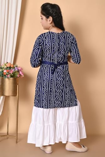 Image of Indian Traditional Dress for Baby Girl Kids Kurti and Sharara