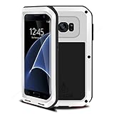 Tomplus Galaxy S7 Edge Case, Armor Tank Aluminum Metal Shockproof Military Heavy Duty Protector Cover Hard Case for Samsung Galaxy S7 Edge (White)
