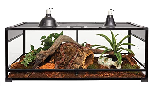 Zilla Quickbuild Terrarium, Sleek Glass Reptile Habitat, Easy Setup, Suitable For All Types Of Reptile Pets, Whether Amphibians, Reptilians, Snakes, Or Even Arachnids, 48"X18"X18" #TOP1