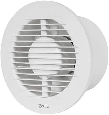 Silent Round Bathroom Extractor Fan - 125mm / 5" - with Ball Bearing Ventilator