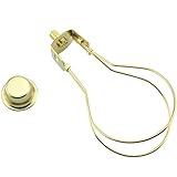 DZS Elec 1-Pack Brass Round Light Bulb Holder with Lamp Shade Attaching Finial DIY Lighting...