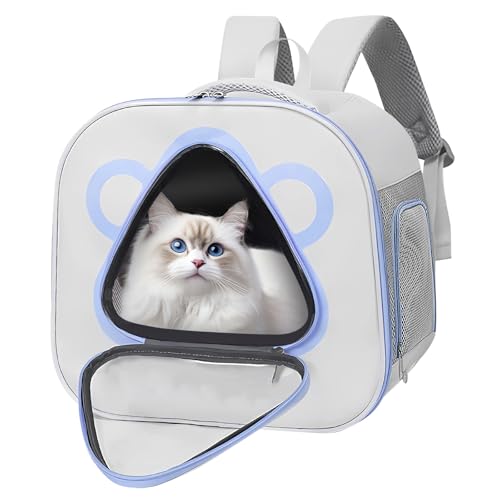Mochila para gatos, mochila para perros, mochila para perros pequeños, gatos, bolsa de transporte para mascotas de hasta 10 kg, portátil y plegable, bolsa de gato transpirable, bolsa para perros para