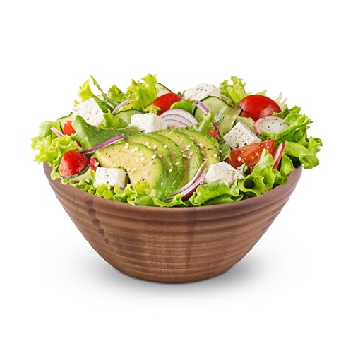 Tazón grande para ensalada de madera de acacia 12" x 5" miniatura 1