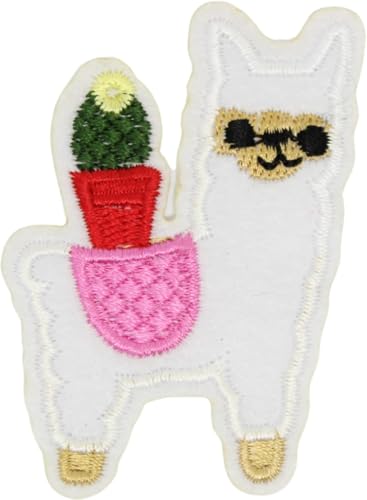 Aplique Termocolante Lhama – Aplicação Decorativa para DIY, Fantasias, Mochilas, Scrapbook e Costura Criativa – blister com 03 unidades