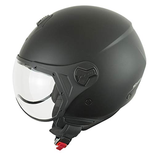 CGM Casco Demi Jet 107A Florence Mono Negro Mate Contorneado, Talla L Cover