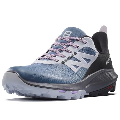 Salomon Women’s Outpulse Gore-Tex Neutral Hiking Shoes - China Blue/Arctic Ice/Orchid Bloom - 10.5