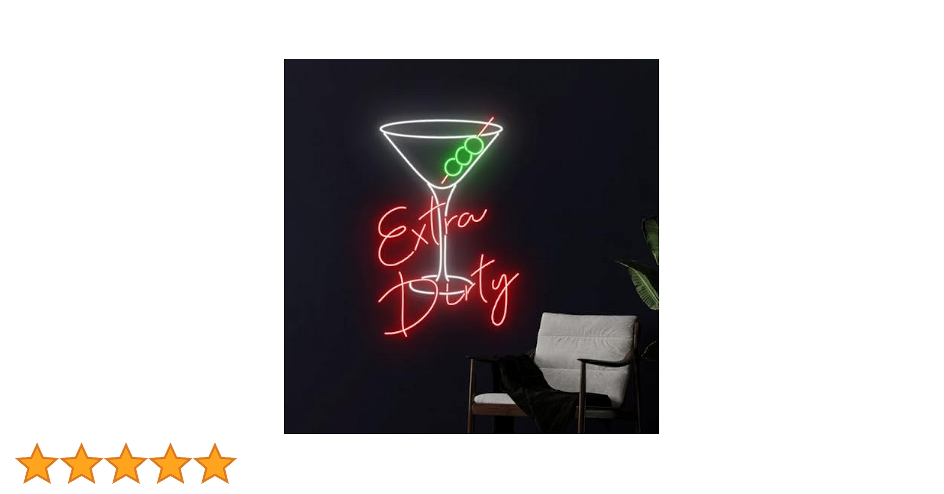 Amazon.co.jp: Extra Dirty Martini LEDサイン、エクストラ