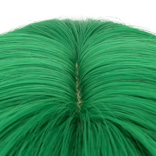 Image of PATTNIUM Kids Green Wig Child Green Bob Wig for Girls Colored Wigs Dark Green Bob Wig Cosplay Party Synthetic Wigs