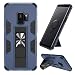 Produktbild KUAWEI S9 Hülle Samsung Galaxy S9 Ständer eingebautem Case Cover, Doppelte Schutzschicht Handyhülle Extrem Fallschutz Schutzhülle für Samsung Galaxy S9 Blau