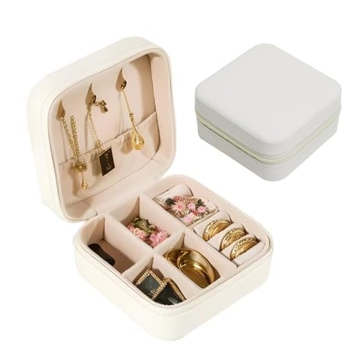 Fanxaolnes Petite boîte à bijoux pour femmes et filles, boîte à bijoux de voyage en cuir avec miroir, organisateur pour boucles d'oreilles, colliers, bagues, cadeau pour mariage et anniversaire, boîte