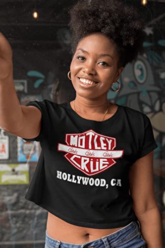Ladies Motorcycle Logo Motley Crue Crop Top4