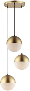 ET2 Half Moon-27W 3 LED Pendant-16.5 Inches Wide by 8.5 inches high-Metallic Gold Finish