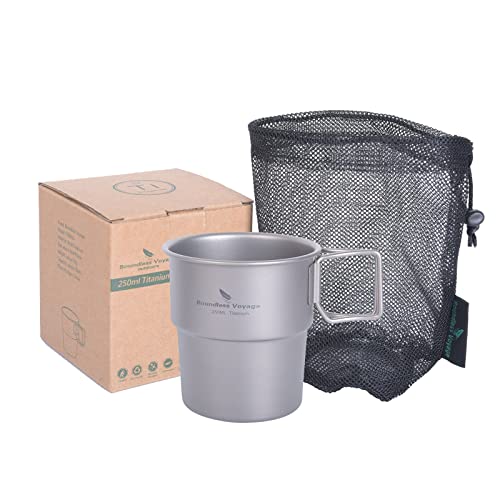 Tasse à café en titane 250 ml Boundless Voyage Ti3050D pour camping - 3