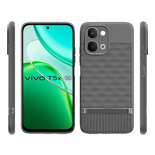 Image of Shockproof Case Compatible with Vivo T5x 5G / Y51 Pro 5G / iQOO Z11x 5G | Full Camera Protection | TPU Flexible Back Cover for Vivo T5x 5G / Y51 Pro 5G / iQOO Z11x 5G (Graphite Grey)