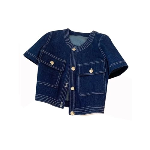 Veste en Jean pour Femmes Légère à Manches Longues et Coupe Croisée Confortable d'Été