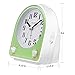 Peakeep Analog Alarm Clock Non-Ticking Silent, Optional 7 Wake-up Sounds with Volume Control, Nightlight and Snooze, AA Battery Operated (Green)