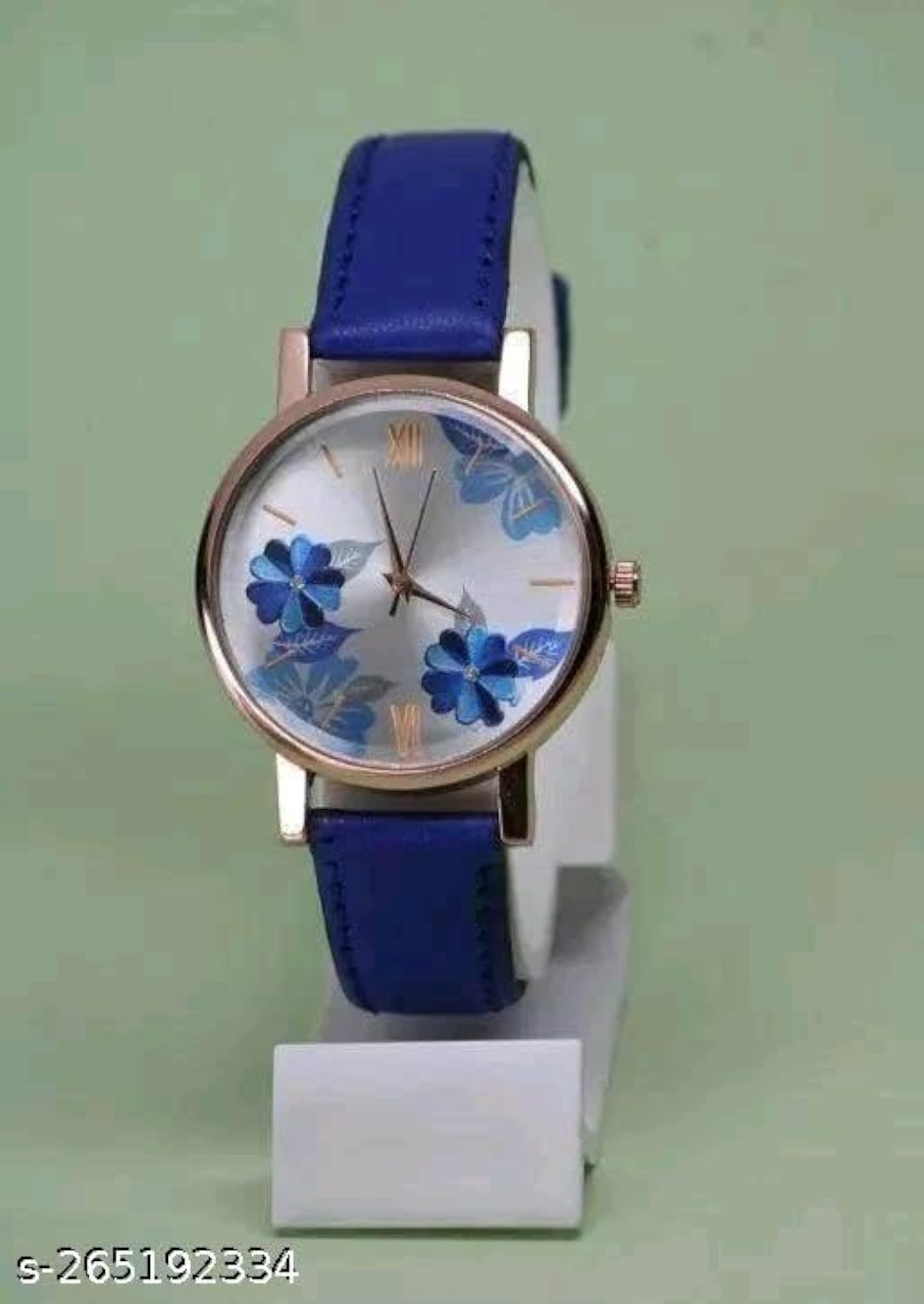 Women's Casual Analog Watch with Butterfly Case, White Dial