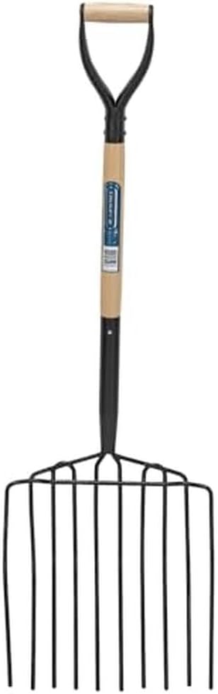 Draper 34227 10 Prong Potato Fork with Wood Shaft and MYD Handle