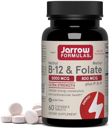 Jarrow Formulas Methyl B-12 & Methyl Folate, Bioactive Vitamin B9...