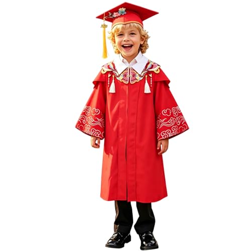 Image of Kindergarten 2025 Graduation Cap and Gown Tassel Sets with Charm 2PCS Graduations Stoles for Kids Grad Party Clothes