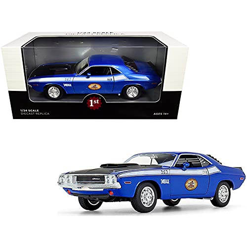 1970 Dodge Challenger T/A 340 Six Pack Azul Metallic 1:24 miniatura 1