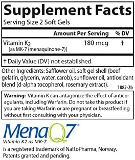 Amazon Com Carlson 維他命k2 Mk 7 Menaquinone 180 微克 骨骼支撐 功能和鈣生物利用度 90 粒軟膠囊 Everything Else