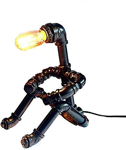 SHIQUNC Water Pipe Table Lamp,Adjustable Sitting Robot Lamp,Decoration Lighting