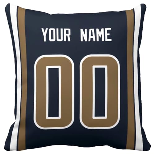 Image of ANTKING Throw Pillow 2 Pack with Custom Name and Number Personalized Gift for Men Women Boys