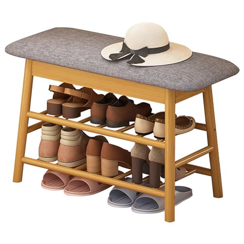 Banc à chaussures en bambou pour sublimer l'entrée de votre maison