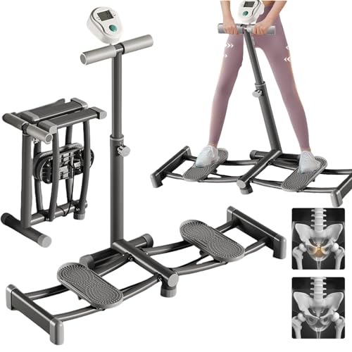 Skimaschine Simulierter Skitrainer mit rutschfestem Pedal & verstellbaren Armlehnen 250 kg Gewichtskapazität für Bein Beckenboden Muskel Workout Beinstraffung Spaß Cardio Simulierte Skitrainer