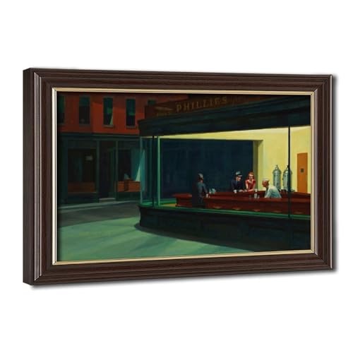 Tableau Nighthawks Edward Hopper cadre suspendre pour petits espaces