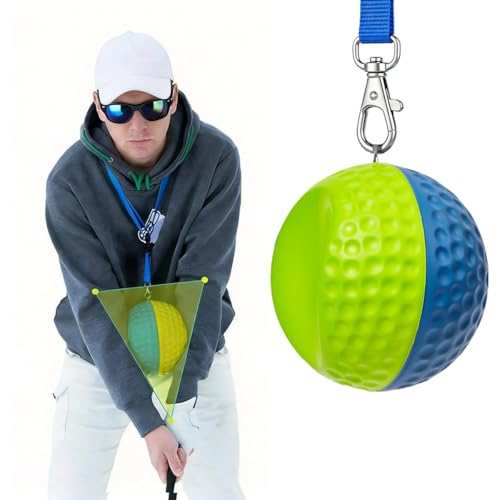 THEMARS Golf Swing Trainer Golf Training Aid Ball - Soft PU Foam Forearm Connection Ball & Practice Equipment & Posture Correction | Fix Chicken Wing Slicing & Scooping with Adjustable Lanyard