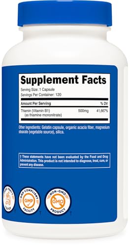 Nutricost Vitamin B1 500mg Capsules