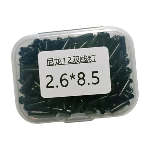 Badiman バドミントンラケットグロメット高耐久ナイロン製ストリングアイレット交換用ダブルホール保護チューブ多用途修理アクセサリーセットプレイヤーに適用, 2.6x8.5mm